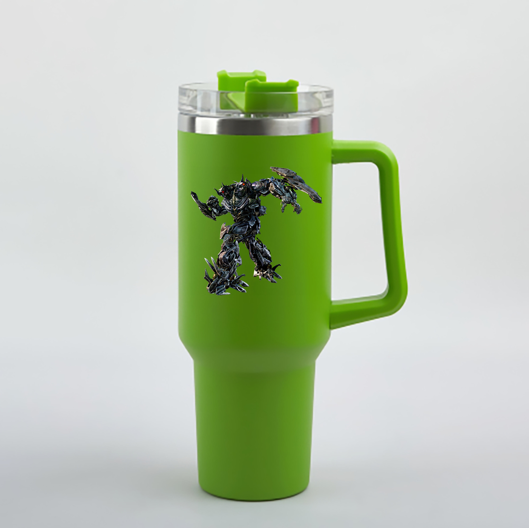 （画像用） Transformers トランスフォーマー 1200mL車用タンブラー - クリスタルステッカー（プラスチックストロー付き）